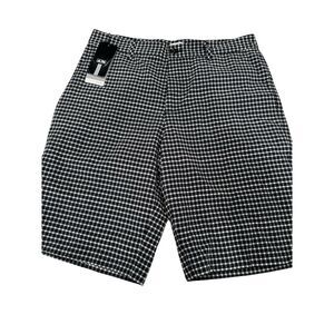 NWT Adidas Men's Black Plaid‎ Chino Golf Shorts Size 32 Casual 5-Pocket